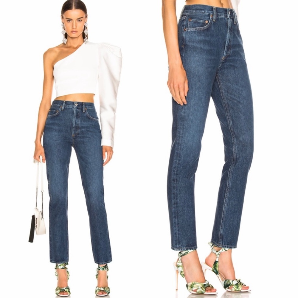 Agolde Remy High Rise Straight in Wink size 27